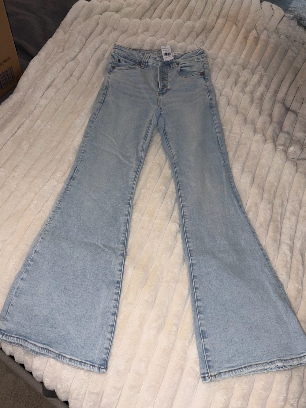 American Eagle Outfitters Light Blue High-Rise Flare Leg Jeans